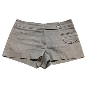 Trina Turk Stretch Chevron Mini Shorts Women's 4 Preppy Minimalist